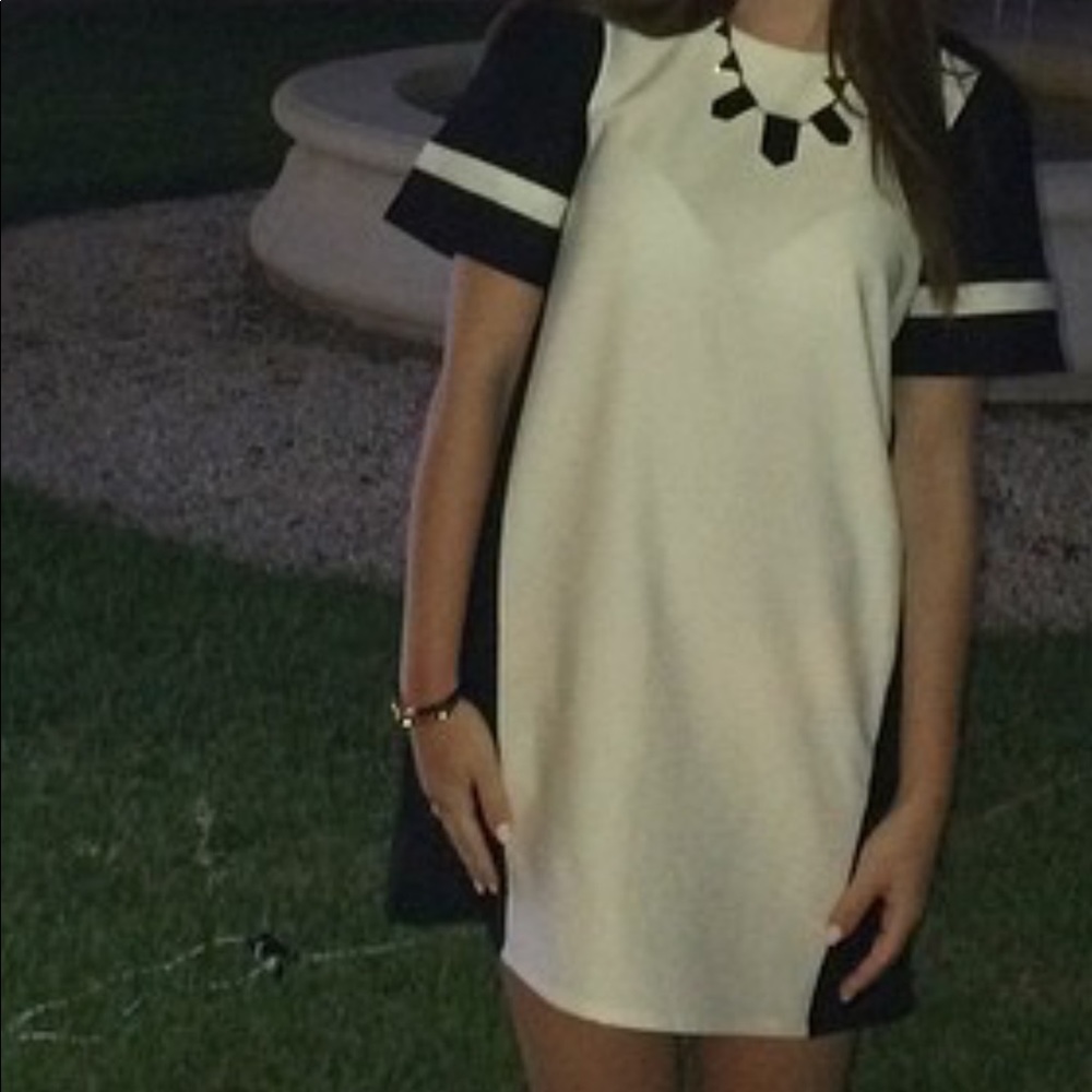 The Fifth Label Black & White Woven Tshirt Dress